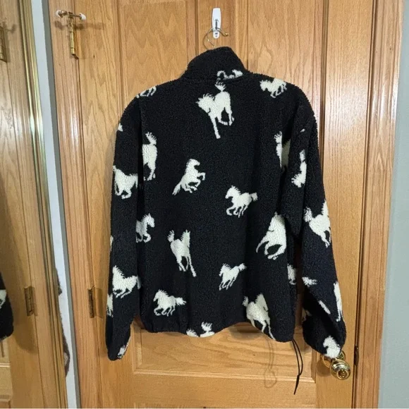 Vintage Outback trading company running horses graphic fleece jacket - Picture 5 of 6